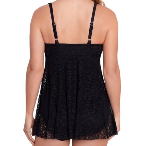 SWIM SOLUTIONS Women's Tummy-Control Flyaway Swimdress, swimwear onesuit - Picture 13 of 13